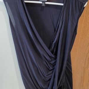 bebe Black Sleeveless Top with V-Neck